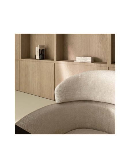 Silla SOLER, Textil / Metal / Beige
