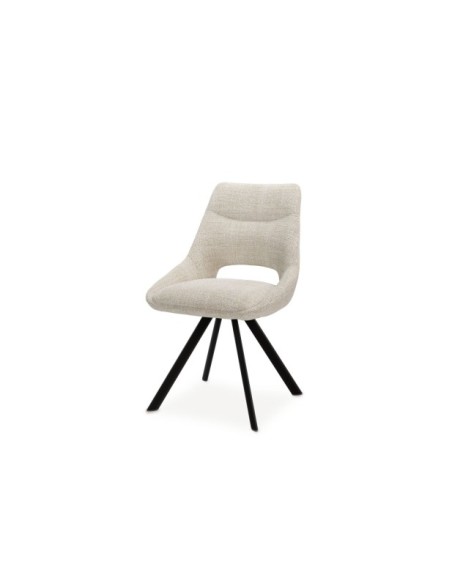 Silla KADEN, Textil / Plástico / Metal / Beige