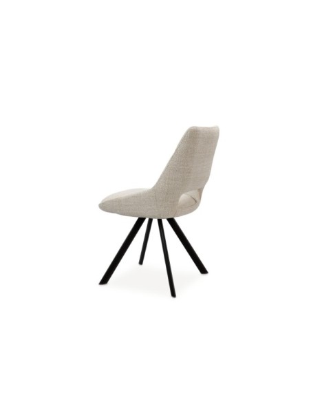 Silla KADEN, Textil / Plástico / Metal / Beige