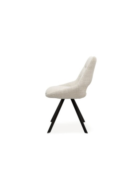 Silla KADEN, Textil / Plástico / Metal / Beige