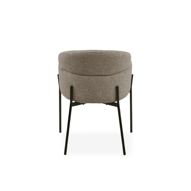 Silla SOLER, Textil / Metal / Taupe