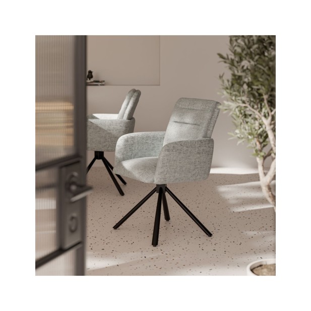 Silla Giratoria LOMAX, Textil / Metal...