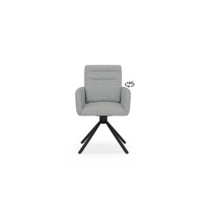 Silla Giratoria LOMAX, Textil / Metal / Gris Claro