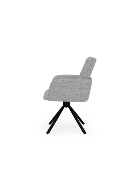 Silla Giratoria LOMAX, Textil / Metal / Gris Claro