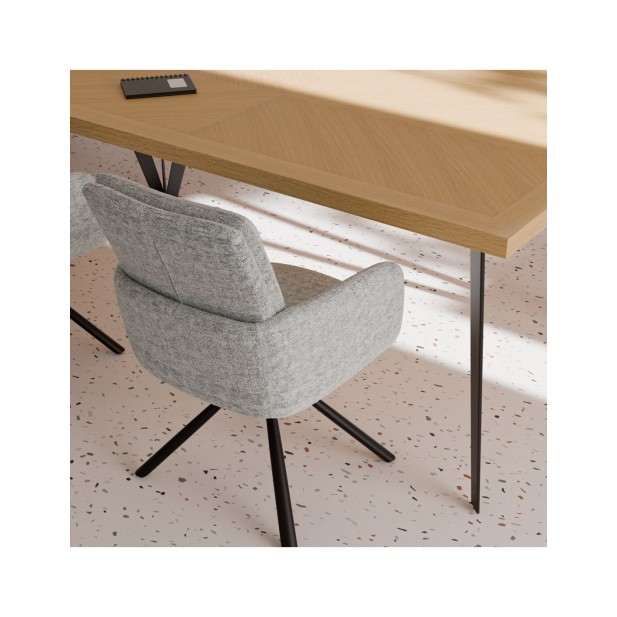 Silla Giratoria LOMAX, Textil / Metal...