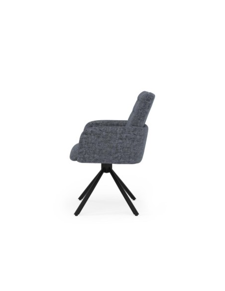 Silla Giratoria LOMAX, Textil / Metal / Gris Oscuro