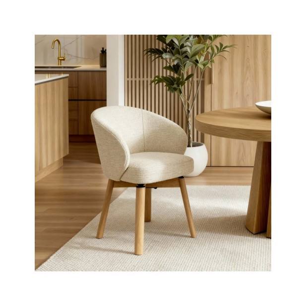 Silla Giratoria NOREL, Textil / Haya...