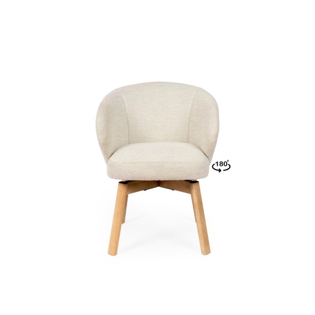 Silla Giratoria NOREL, Textil / Haya...