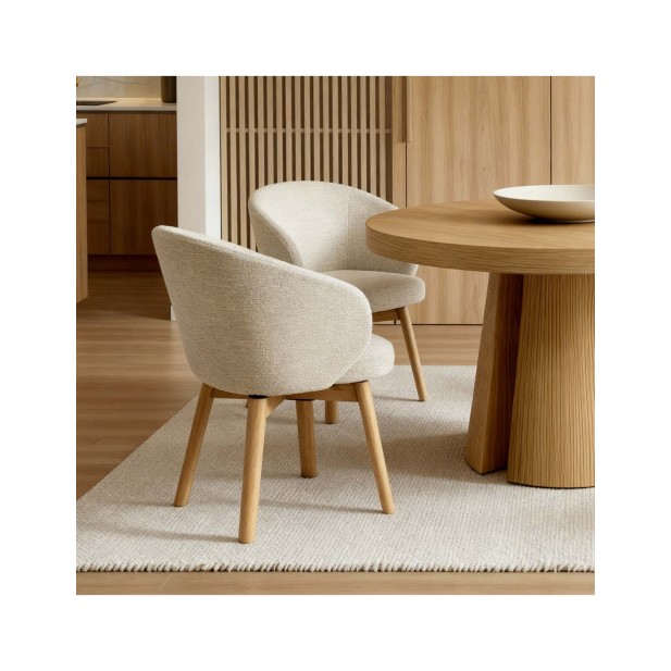 Silla Giratoria NOREL, Textil / Haya...