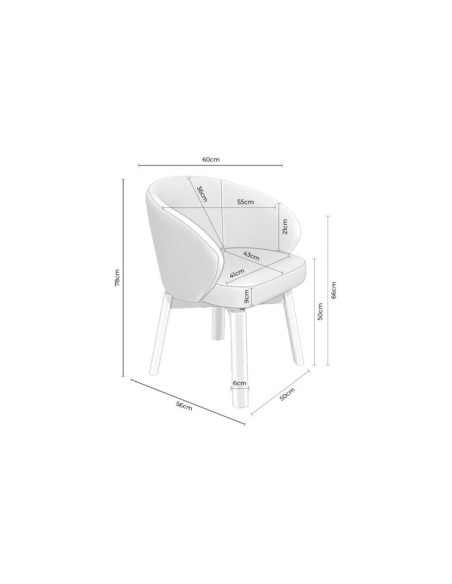 Silla Giratoria NOREL, Textil / Haya / Verde