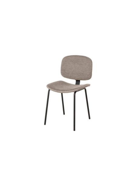 Silla NÖTTJA, Textil / Plástico / Metal / Taupe