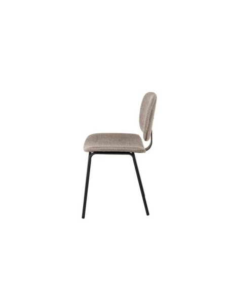 Silla NÖTTJA, Textil / Plástico / Metal / Taupe