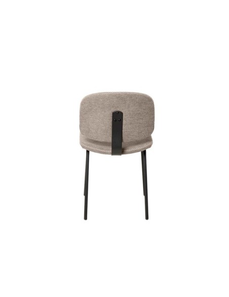 Silla NÖTTJA, Textil / Plástico / Metal / Taupe