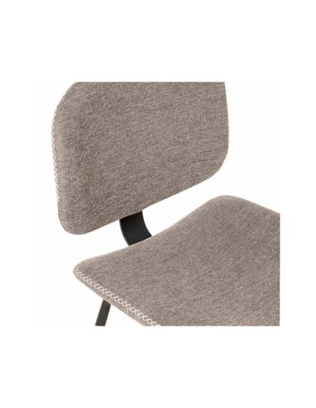 Silla NÖTTJA, Textil / Plástico / Metal / Taupe
