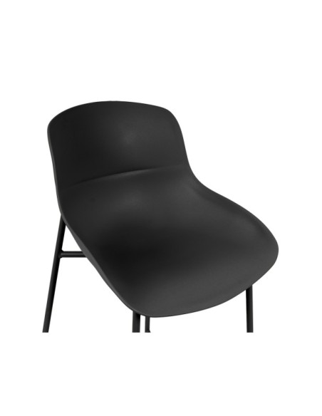 Taburete Alto BOE 66 cm, Metal / Plástico / Negro