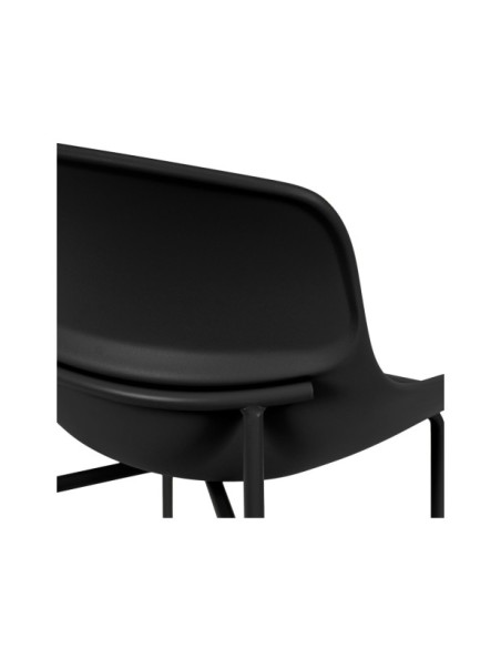 Taburete Alto BOE 66 cm, Metal / Plástico / Negro