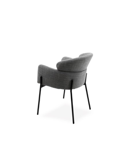 Silla SOLER, Textil / Plástico / Metal / Gris Claro