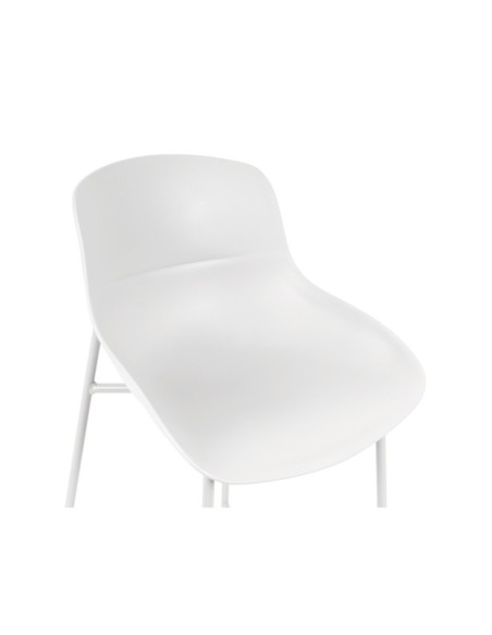 Taburete Alto BOE 66 cm, Metal / Plástico / Blanco