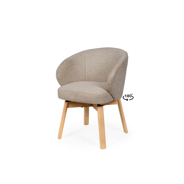 Silla Giratoria NOREL, Textil / Haya...