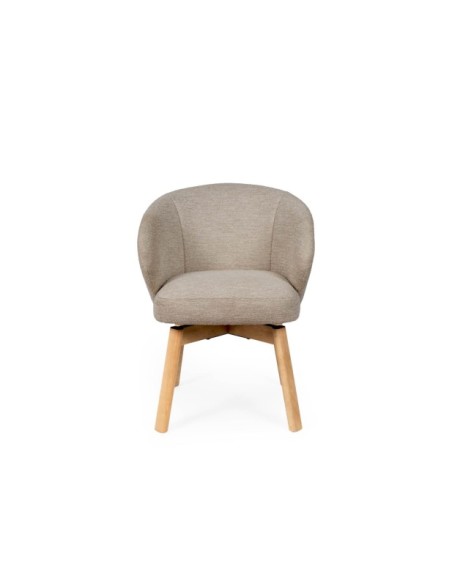Silla Giratoria NOREL, Textil / Haya / Taupe