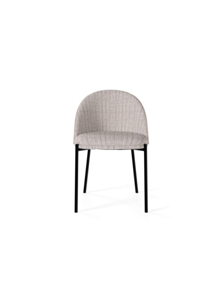 Silla CASANOVA, Textil / Chapa de Madera / Metal / Taupe
