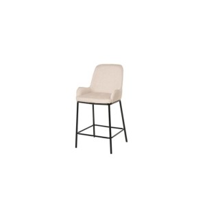 Taburete Alto AVA 66 cm, Textil / Metal / Plástico / Beige