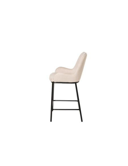 Taburete Alto AVA 66 cm, Textil / Metal / Plástico / Beige