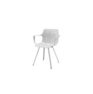 Silla OMAR, Plástico / Metal / Blanco