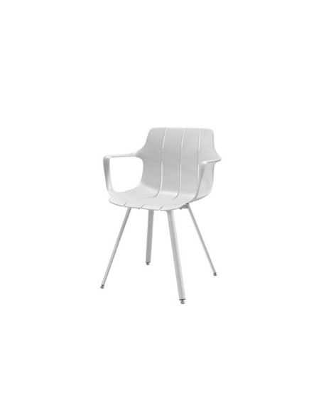 Silla OMAR, Plástico / Metal / Blanco