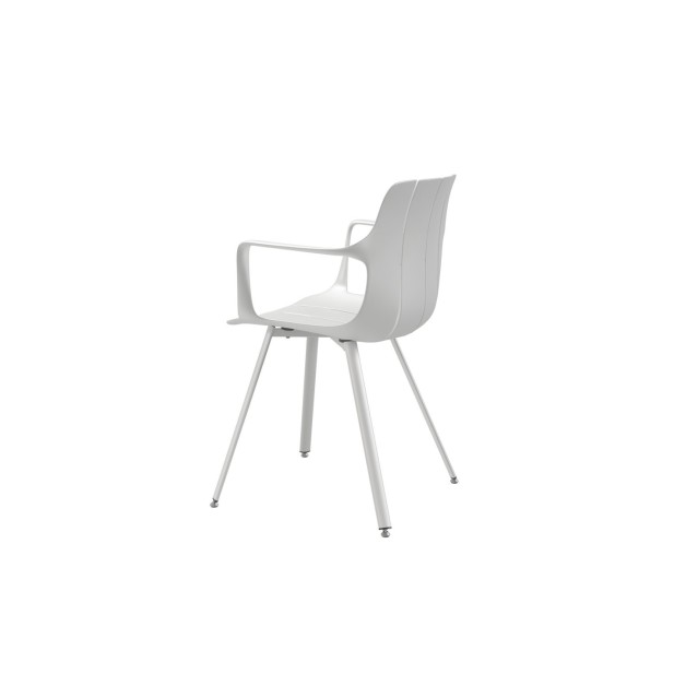Silla OMAR, Plástico / Metal / Blanco