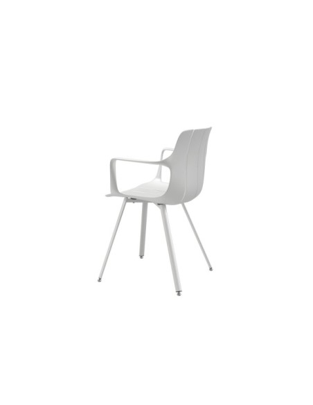 Silla OMAR, Plástico / Metal / Blanco