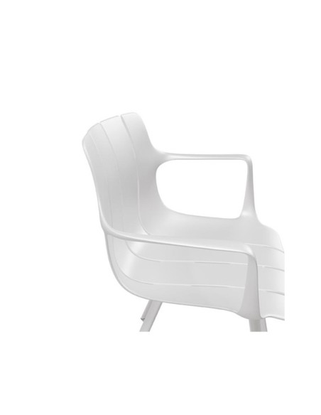 Silla OMAR, Plástico / Metal / Blanco