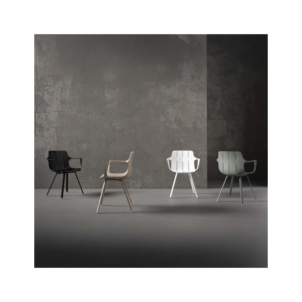 Silla OMAR, Plástico / Metal / Blanco
