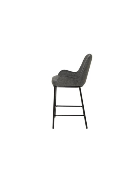 Taburete Alto AVA 66 cm, Textil / Metal / Plástico / Gris Oscuro