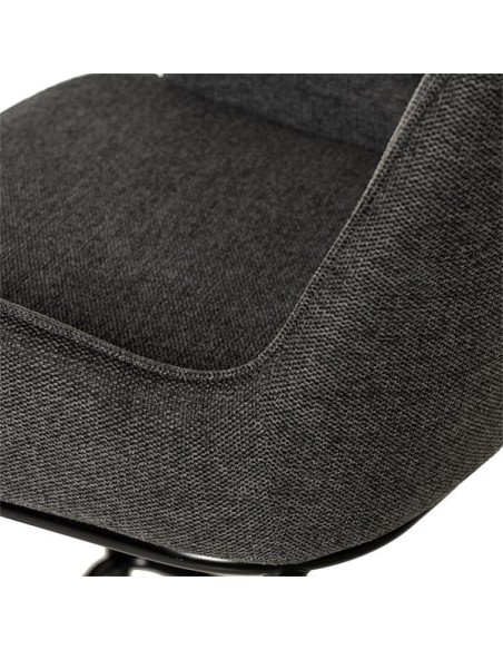 Taburete Alto AVA 66 cm, Textil / Metal / Plástico / Gris Oscuro