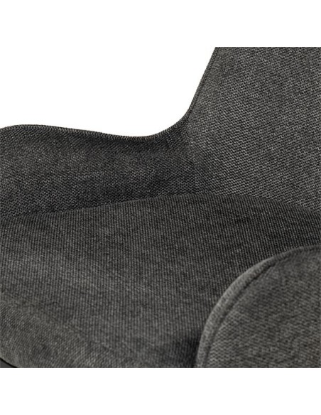 Taburete Alto AVA 66 cm, Textil / Metal / Plástico / Gris Oscuro