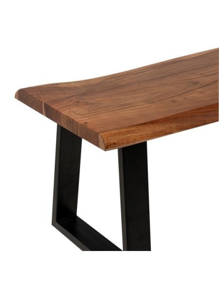 Banco TINA 160 cm, Textil / Metal / Natural