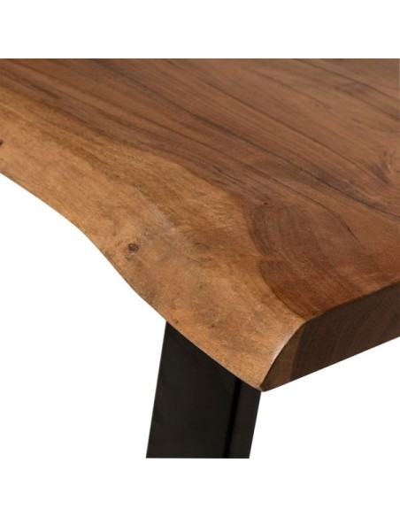 Banco TINA 160 cm, Textil / Metal / Natural