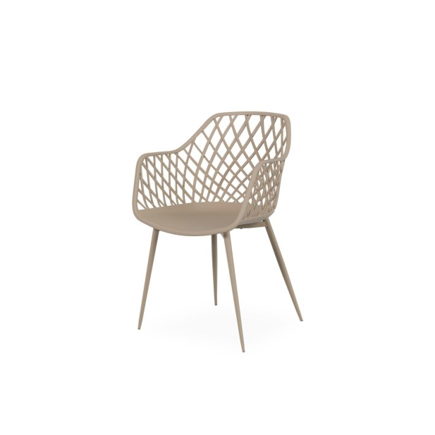 Silla CHARLES, Plástico / Metal / Beige