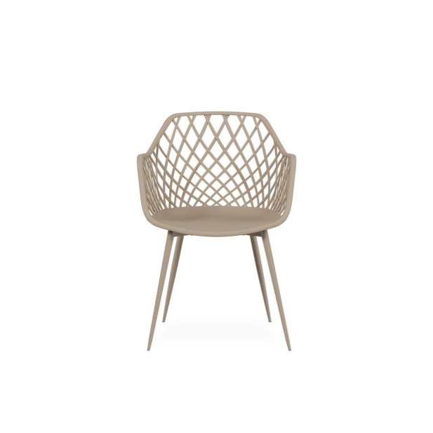 Silla CHARLES, Plástico / Metal / Beige