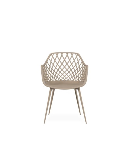 Silla CHARLES, Plástico / Metal / Beige