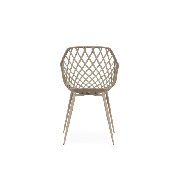 Silla CHARLES, Plástico / Metal / Beige