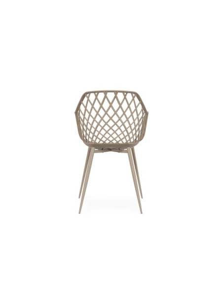 Silla CHARLES, Plástico / Metal / Beige