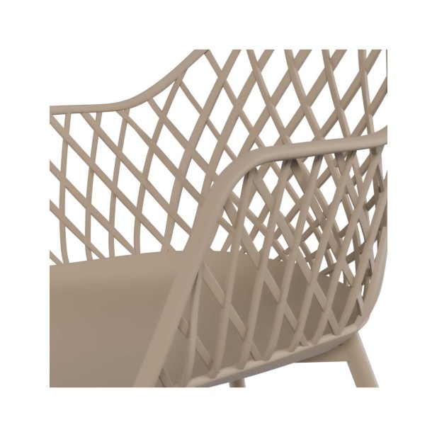 Silla CHARLES, Plástico / Metal / Beige