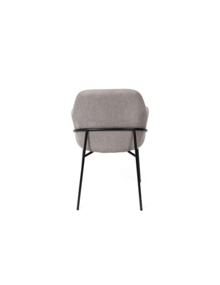 Silla KARMEN, Textil / Plástico / Metal / Gris Claro / Negro