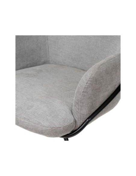 Silla KARMEN, Textil / Plástico / Metal / Gris Claro / Negro