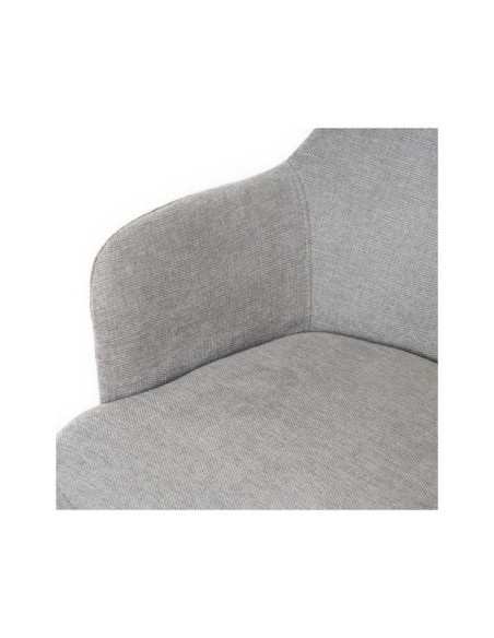 Silla KARMEN, Textil / Plástico / Metal / Gris Claro / Negro