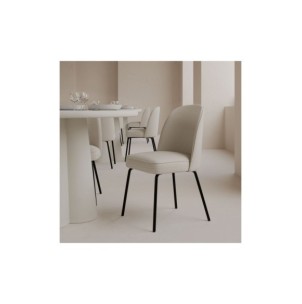 Silla WADE, Textil / Metal / Beige 2