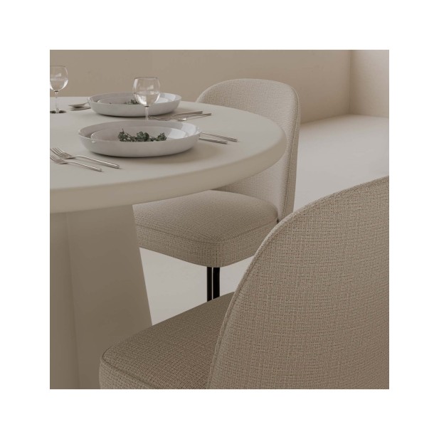 Silla WADE, Textil / Metal / Beige