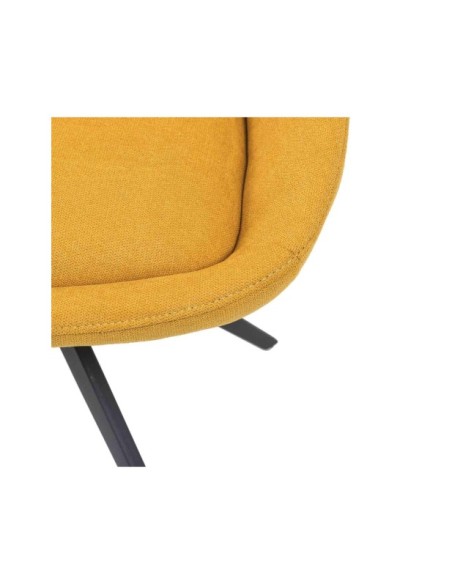 Silla Giratoria LOLA, Textil / Acero / Mostaza
